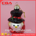2015 very cute mini hand-painted glass snowman for christmas tree decoration
